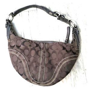 Coach Signature Canvas Hobo Handbag E06K-10073